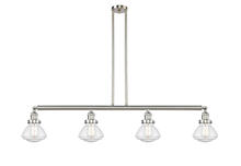 Innovations Lighting 214-SN-G324-LED - Olean - 4 Light - 51 inch - Brushed Satin Nickel - Stem Hung - Adjustable Island Light