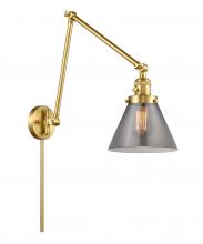 Innovations Lighting 238-SG-G43 - Cone - 1 Light - 8 inch - Satin Gold -Adjustable Swing Arm
