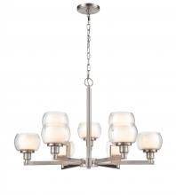 Innovations Lighting 330-9CR-SN-CLW-LED - Cairo - 9 Light - 30 inch - Satin Nickel - Chain Hung - Chandelier