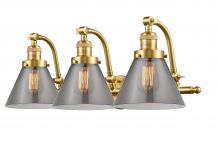 Innovations Lighting 515-3W-SG-G43-LED - Cone - 3 Light - 28 inch - Satin Gold - Adjustable Bath Vanity Light
