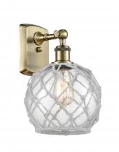 Innovations Lighting 516-1W-AB-G122-8RW - Farmhouse Rope - 1 Light - 8 inch - Antique Brass - Sconce