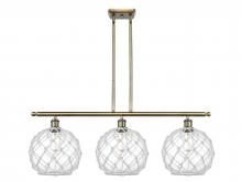 Innovations Lighting 516-3I-AB-G122-10RW - Farmhouse Rope - 3 Light - 37 inch - Antique Brass - Stem Hung - Island Light