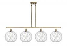 Innovations Lighting 516-4I-AB-G122-10RW - Farmhouse Rope - 4 Light - 48 inch - Antique Brass - Stem Hung - Island Light