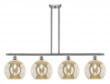 Innovations Lighting 516-4I-SN-G128-12 - Athens - 4 Light - 50 inch - Brushed Satin Nickel - Stem Hung - Island Light