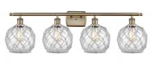 Innovations Lighting 516-4W-AB-G122-8RW - Farmhouse Rope - 4 Light - 38 inch - Antique Brass - Bath Vanity Light