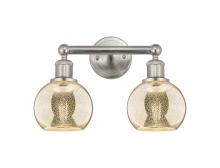 Innovations Lighting 616-2W-SN-G128-6 - Athens - 2 Light - 15 inch - Brushed Satin Nickel - Bath Vanity Light