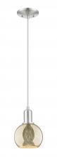 Innovations Lighting 716-1P-SN-G128-6 - Athens - 1 Light - 6 inch - Brushed Satin Nickel - Cord hung - Mini Pendant