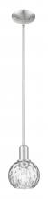 Innovations Lighting 716-1S-SN-G1215-6 - Athens Water Glass - 1 Light - 6 inch - Brushed Satin Nickel - Stem hung - Mini Pendant
