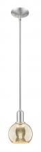 Innovations Lighting 716-1S-SN-G128-6 - Athens - 1 Light - 6 inch - Brushed Satin Nickel - Stem hung - Mini Pendant