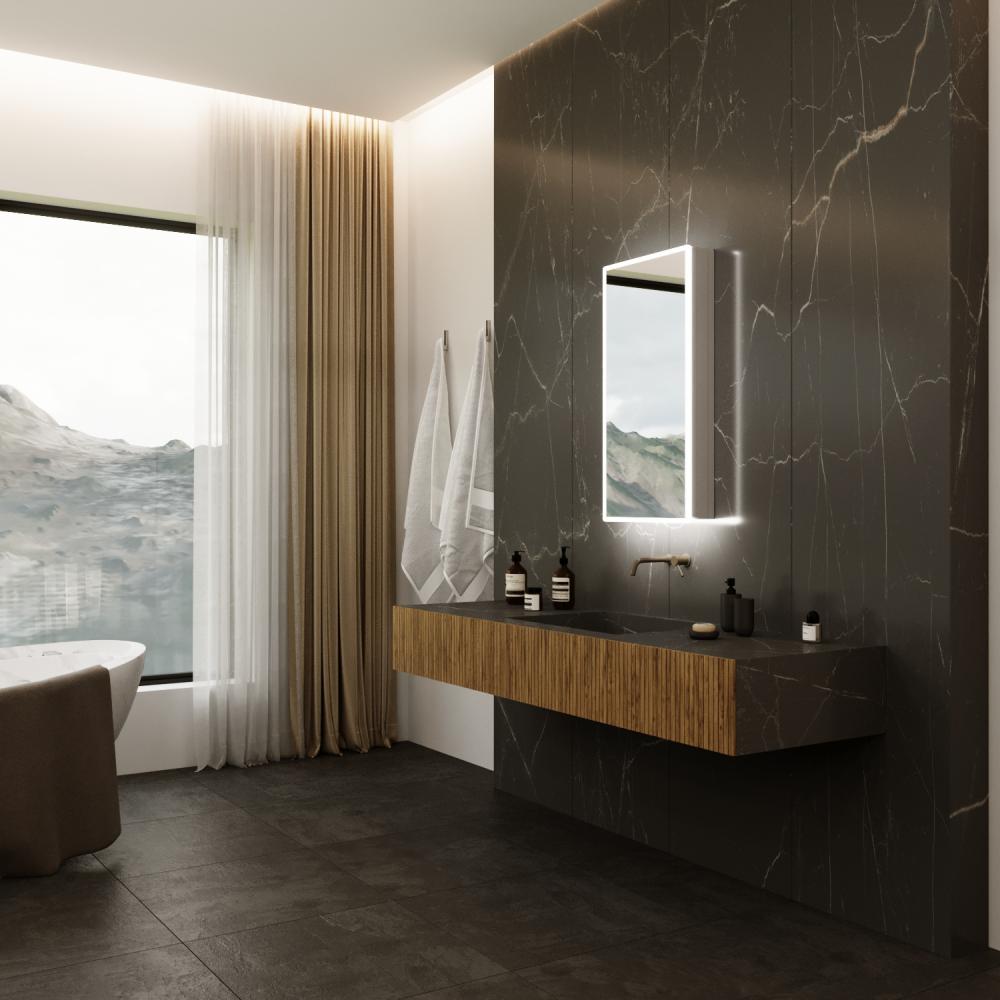 Edge lit mirror hotsell