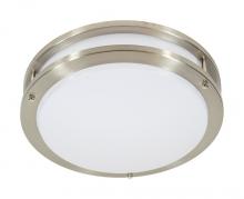 Jesco CM403RA-S-4090-BN - JESCO Flush Mount LED 12" Round Double Ring 15W 4000K 90CRI BN