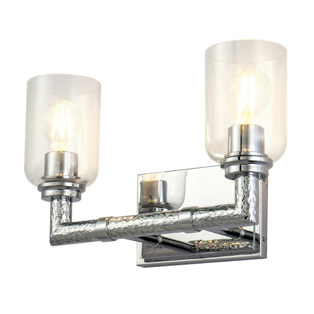 Rampart 2 Light Bath Vanity in Polished Chrome