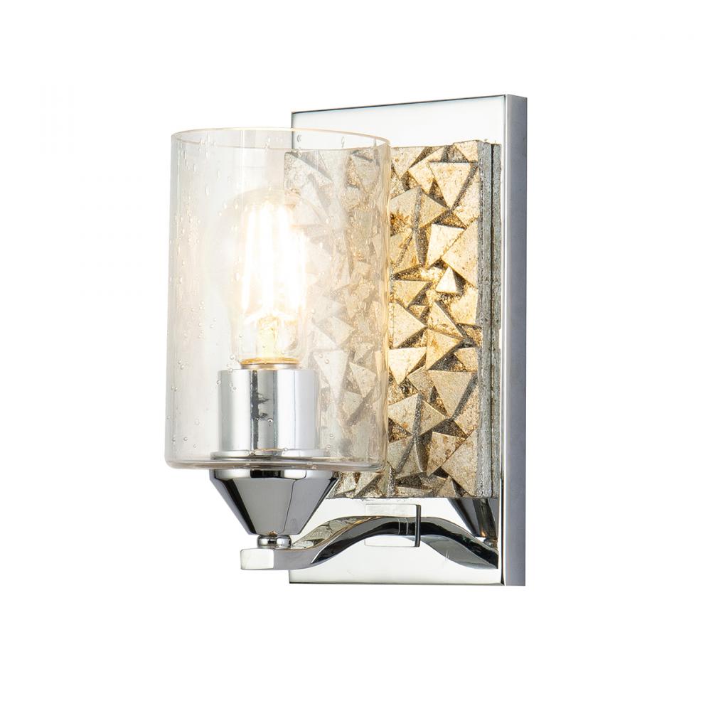 Bocage 1 Light Wall Sconce In Polished Chrome And Silver