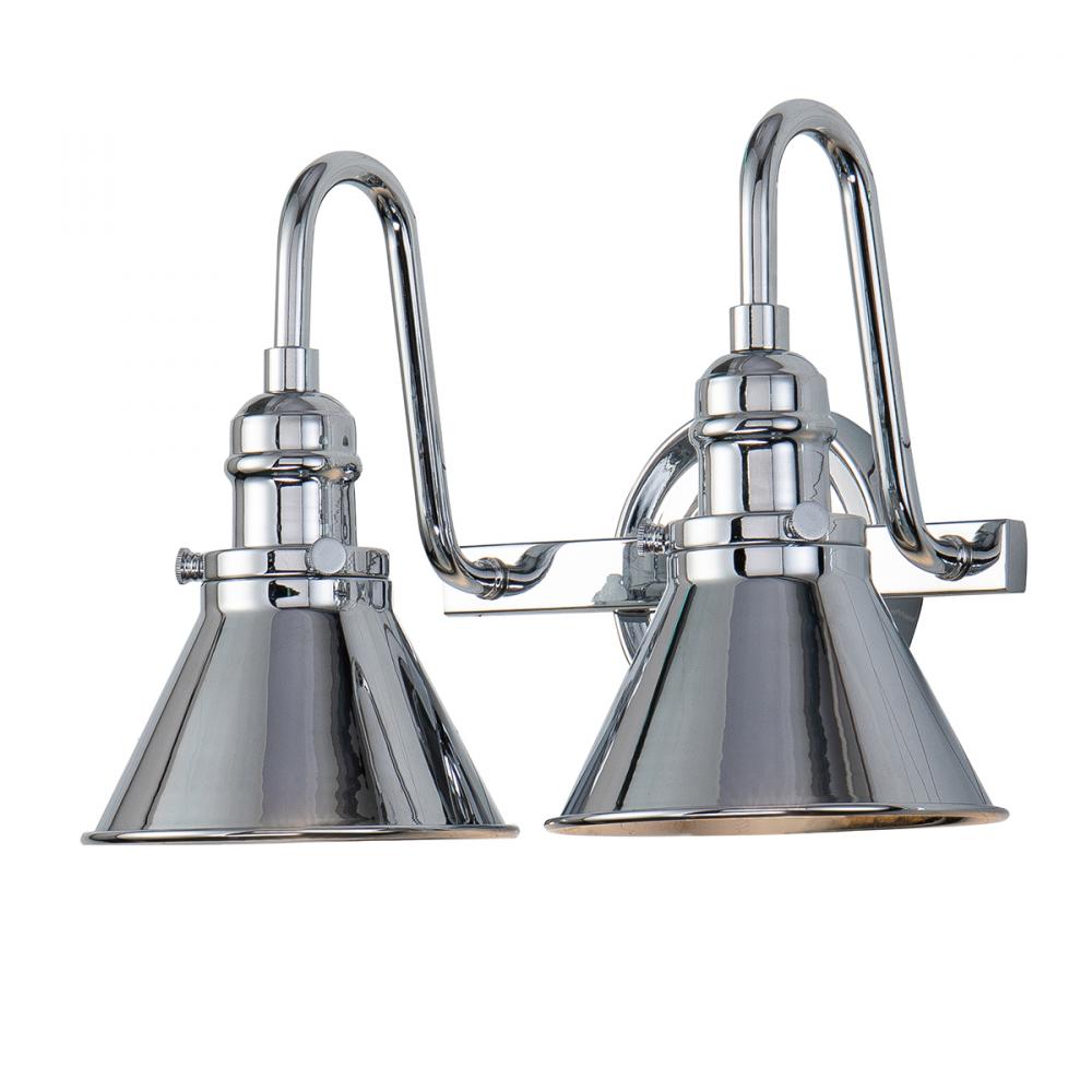 Provence 2 Light Bath Vanity in Polished Chrome