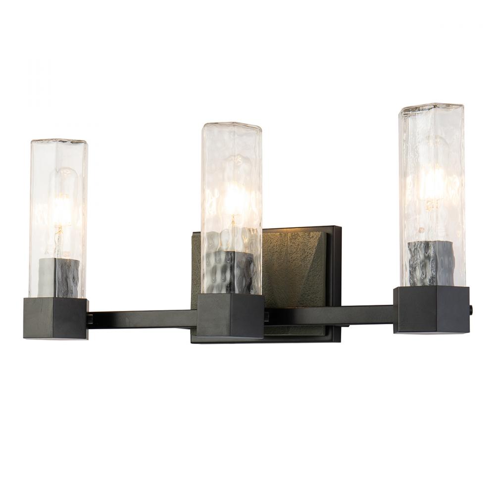 Novarre 3 Light Bath Vanity In Grey And Black