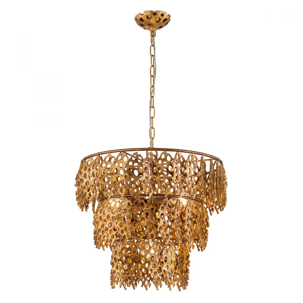 Coral Luxe Pendant in Gold Leaf