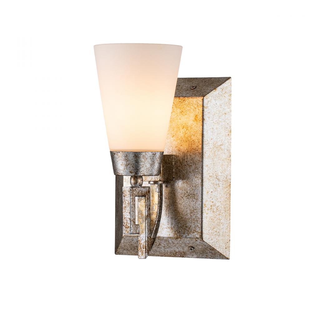 Lemuria 1 Light Bath Bar in Silver Leaf