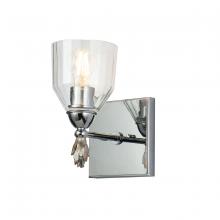 Lucas McKearn BB1000PC-1-F1S - Felice 1 Light Wall Sconce In Polished Chrome With Silver Accents