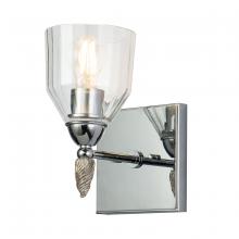 Lucas McKearn BB1000PC-1-F2S - Felice 1 Light Wall Sconce In Polished Chrome With Silver Accents