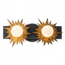 Lucas McKearn BB90417-2 - Soleil 2 Light Bath Vanity Gold Star And Weathered Zinc