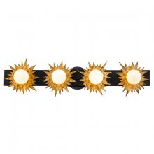 Lucas McKearn BB90417-4 - Soleil 4 Light Bath Vanity Gold Star And Weathered Zinc