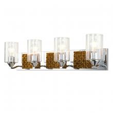 Lucas McKearn BB90587PC-4B2G - Arcadia 4 Light Bath Bar in Polished Chrome and Gold