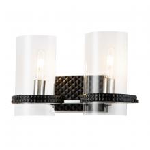 Lucas McKearn BB91598-2 - Mazant 2 Light Bath Bar in Black and Chrome