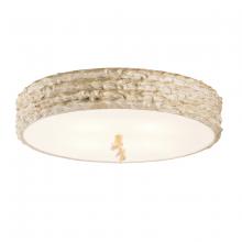 Lucas McKearn FM1238-20 - Trellis Bone Finish 3-Light Flush