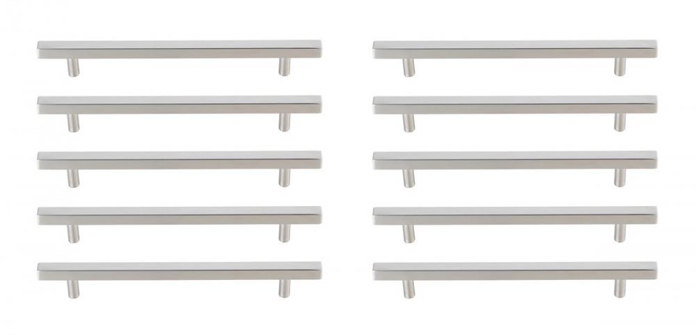 Dior 7-9/16" Center to Center Brushed Nickel Bar Pull Multipack (set of 10)