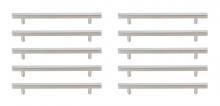 Elegant PL402-7-NK-10PK - Dior 7-9/16" Center to Center Brushed Nickel Bar Pull Multipack (set of 10)