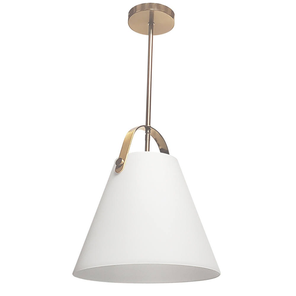 1 Light Pendant in Aged Brass w/ Opal Glass